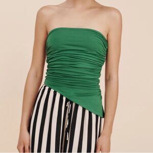 Posse Green Strapless Top